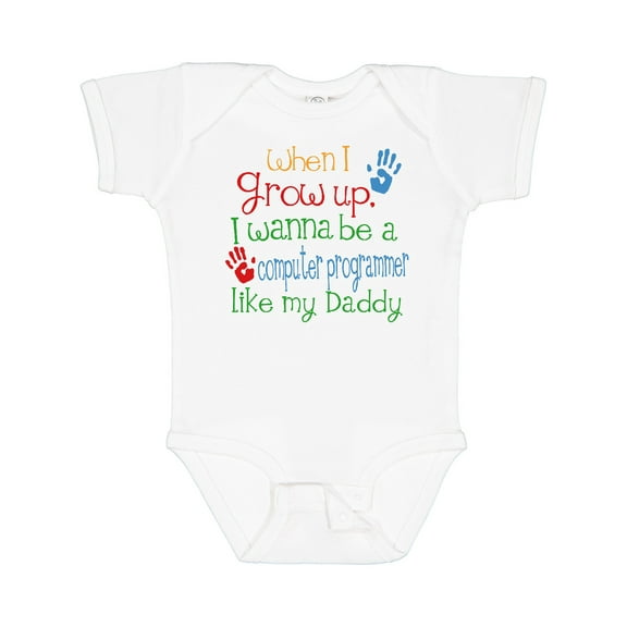 Inktastic Computer Programmer Like Daddy Boys or Girls Baby Bodysuit