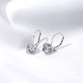 thumbnail image 2 of Collection Platinum-Plated Sterling Silver Infinite Elements Zirconia Leverback Earrings, 2 of 3
