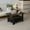 Amber Pine/Black, variant on HOMLUX Modern Wood Storage Tea Table Coffee Table with Shelf & Bin Drawer for Small Space Living Room, Columbia Walnut/Dark Brown