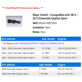 thumbnail image 2 of Wiper Switch - Compatible with 2012 - 2015 Chevy Captiva Sport 2013 2014, 2 of 2