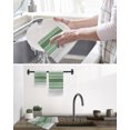 thumbnail image 5 of Sage Green Stripes Kitchen Dish Towels for Drying Dishes Set of 3, Modern Spring Abstract Striped Waffle Weave Microfiber Hand Tea Bathroom Towels Quick Dry & Absorbent Towel 12x12, 5 of 7