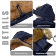 thumbnail image 4 of TACVASEN Men's FLeece Lined Jacket with Hood Water Resistant Windproof Warm Thicken Winter Parka Coat with 6 Pockets, Navy, S, 4 of 6