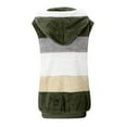 thumbnail image 5 of Lovskoo Womens Fuzzy Fleece Vest Cozy Sleeveless Winter Warm Vests with Pocket Zip Up Hooded Waistcoat Outerwear Olive Green, 5 of 6