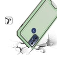 thumbnail image 4 of TJS for Motorola Moto G Play 2023 Case, Moto G Pure (2021) / G Power 2022 Case, with Tempered Glass Screen Protector Shockproof Hybrid TPU Bumper Hard PC Back Cover Phone Case (Green), 4 of 6