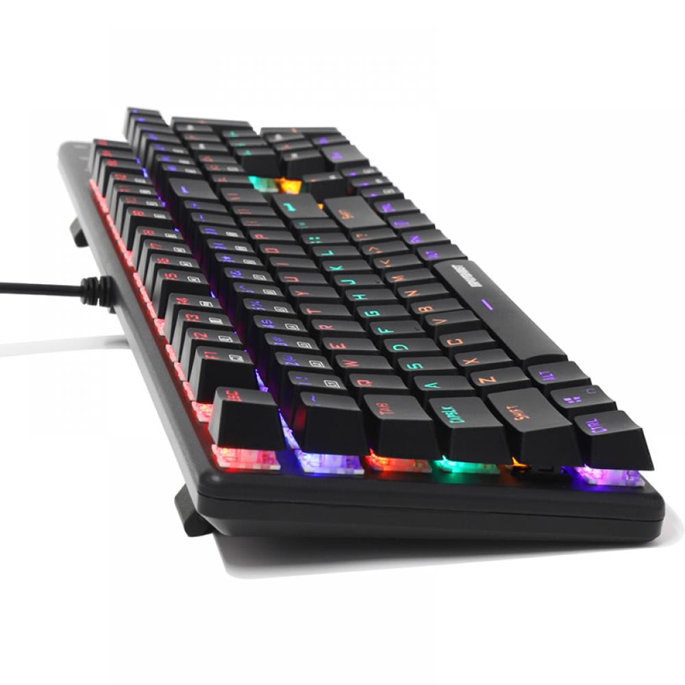 Mechanical Gaming Keyboard USB Passthrough & Media Controls Fastest