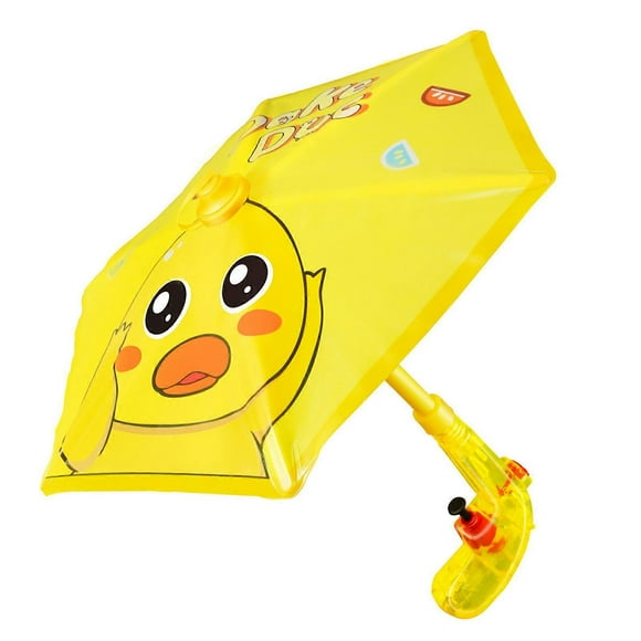 Water Shooter Toy with Umbrella Defense Nozzle Piston Design Easy Continuous Water Release Frog Duck Dinosaur Pattern Fun Outdoor Entertainment Boy To