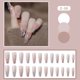 thumbnail image 1 of 24 Uds. De uñas postizas de diamante dorado brillante, diseño de mariposa francesa, puntas de uñas acrílicas de cubierta completa usable para niñas Tan Jianjun  unisex, 1 of 2