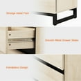 thumbnail image 5 of WAMPAT Dresser for Bedroom, Closet Organizers and Storage with 9 Drawers, Chest of Drawers with Metal Base, Wooden Modern Dresser for Living Room, Bedroom, Entryway, Light Oak, 5 of 5