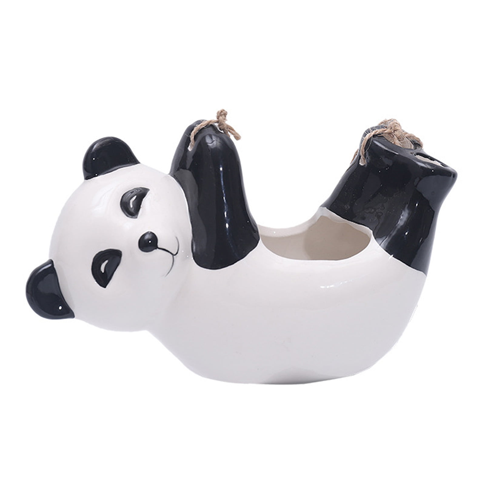 Details about   Ceramics Panda Succulent Flower Pot Plant Container with Tray Home Office Decor 