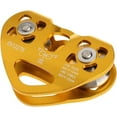 thumbnail image 3 of Zipline Pulley, Tandem Pulley Trolley with Self-Lubricating Ball-Bearing Design for Outdoor Adventure, Rescue Lifting, Climbing And Working At Altitude, Double Speed Pulley for, 3 of 4