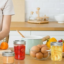 WHAMVOX 6 Pcs Small Jars Honey Container Jam Storage Transparent