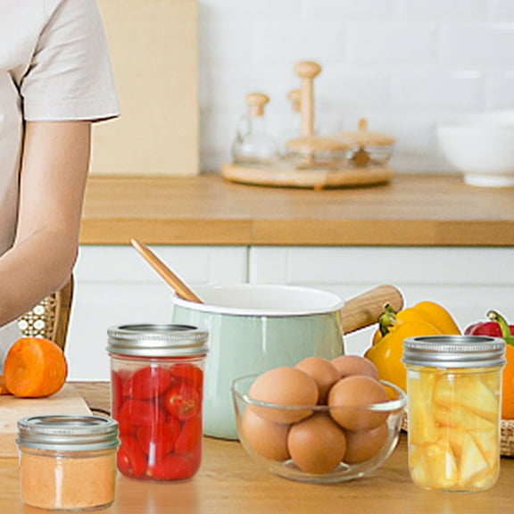 WHAMVOX 6 Pcs Small Jars Honey Container Jam Storage Transparent