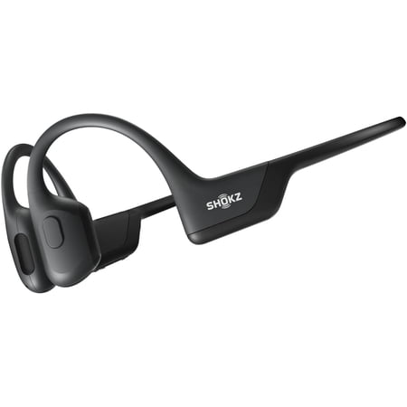 SHOKZ OpenRun Pro-Bone Conduction Headphones, Open-Ear Bluetooth Wireless Sport Headphones for Running and Workout, Sweat Resistant, Long Battery Life, Premium Deep Bass, Mic,with Hair Band, Black