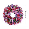 thumbnail image 3 of Clearance! Artificial Flower Wreath 14 Inch Front Door Decor with Mixed Greenery All Season Hanging Wreath for Spring Summer Christmas Wedding Indoor Outdoor Wall Garden Gate Decor, 3 of 9
