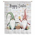 thumbnail image 2 of Easter Gnomes Sheer Curtains 45 Inches Long, Spring Farmhouse Bunny Eggs Wooden Grain Light Filering Curtains, Breathable Simi Curtain Privacy Drapes for Kitchen Bathroom Small Window Treatment, 2 of 9