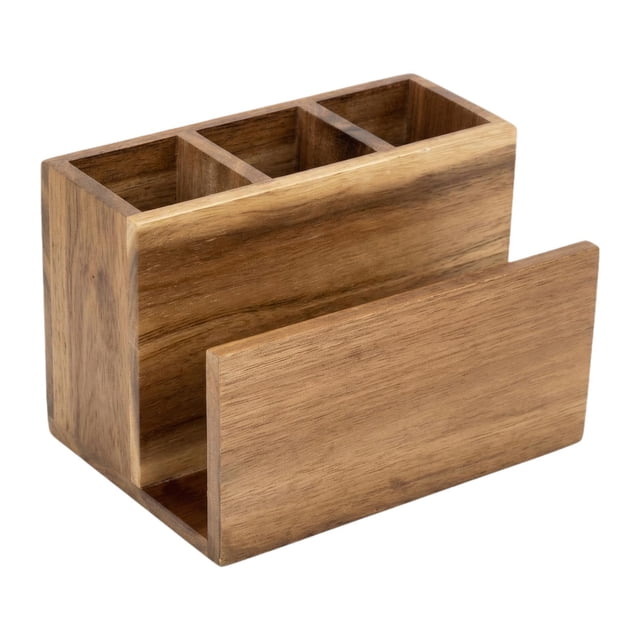 Porta Cubiertos Organizador de Cubiertos Recipiente para Utensilios Soporte de Servilletas Caja Rústica Elegante Adecuado para Mesa Comedor Sala