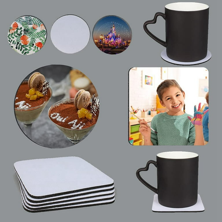 20/30pcs Square Sublimation Blanks Coasters,4X 4 Inch/4MM Thicker Blank  Sublimation Coasters,Blank Coasters for Thermal Sublimation DIY Crafts  Paintin