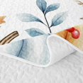 thumbnail image 5 of Erosebridal Hippie Watercolor Pumpkin Twin Quilt Set, Thanksgiving Autumn Foliage Twin Coverlet Set for Boys Girls, Orange Sage White, 2pcs 1 Bedspread and 1 Pillowcase, 5 of 7