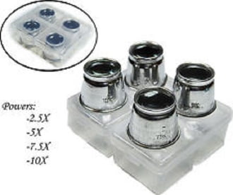 Details about   Aluminum Eye Loupe set of 2 10X and 5X Power 