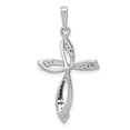 thumbnail image 3 of 14K White Gold Diamond Cross Pendant XP3668A, 3 of 4