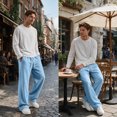 thumbnail image 7 of Sweatpants For Men Fleece Lined Straight Leg Pants With Elastic Drawstring Waist And Pockets For Winter Casual Weekend Wear, 7 of 7