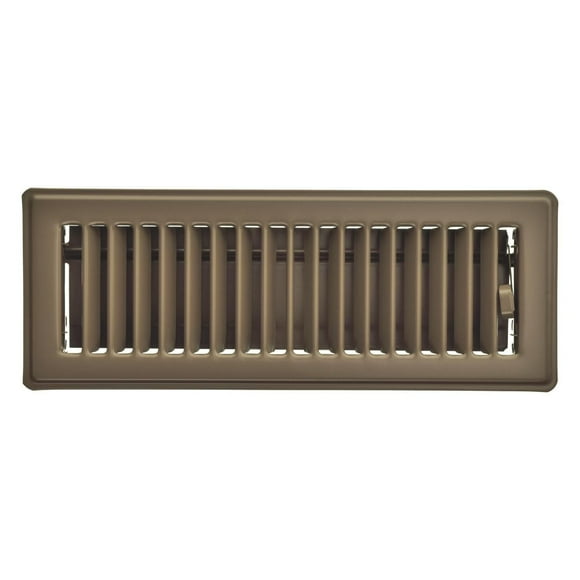 Imperial 3" x 10" Chocolate Steel Floor Register, Louvered, 3"x10" CHC Lvrd Flr Reg