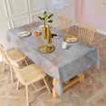 thumbnail image 3 of Gray Orange Marble Pattern Rectangle Tablecloth 60"x102",Waterproof Polyester Rectangle Table Cloth, Wipeable Spillproof Polyester Tablecloth for Dining, Camping, Indoor and Outdoor, 3 of 6