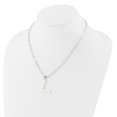 thumbnail image 3 of Sterling Silver Rhodium-plated 3-5.5mm White Button Freshwater Cultured Pearl LETTER L 18 inch Necklace, 3 of 4
