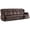 Brown--Velvet-with Console, variant on Loveseat Recliner Sofa,4 Seater Recliner Couch, Manual Reclining Loveseat with Console for Living Room, Home Theater Seating with AC/USB C/USB Ports Drawer Cup Holder