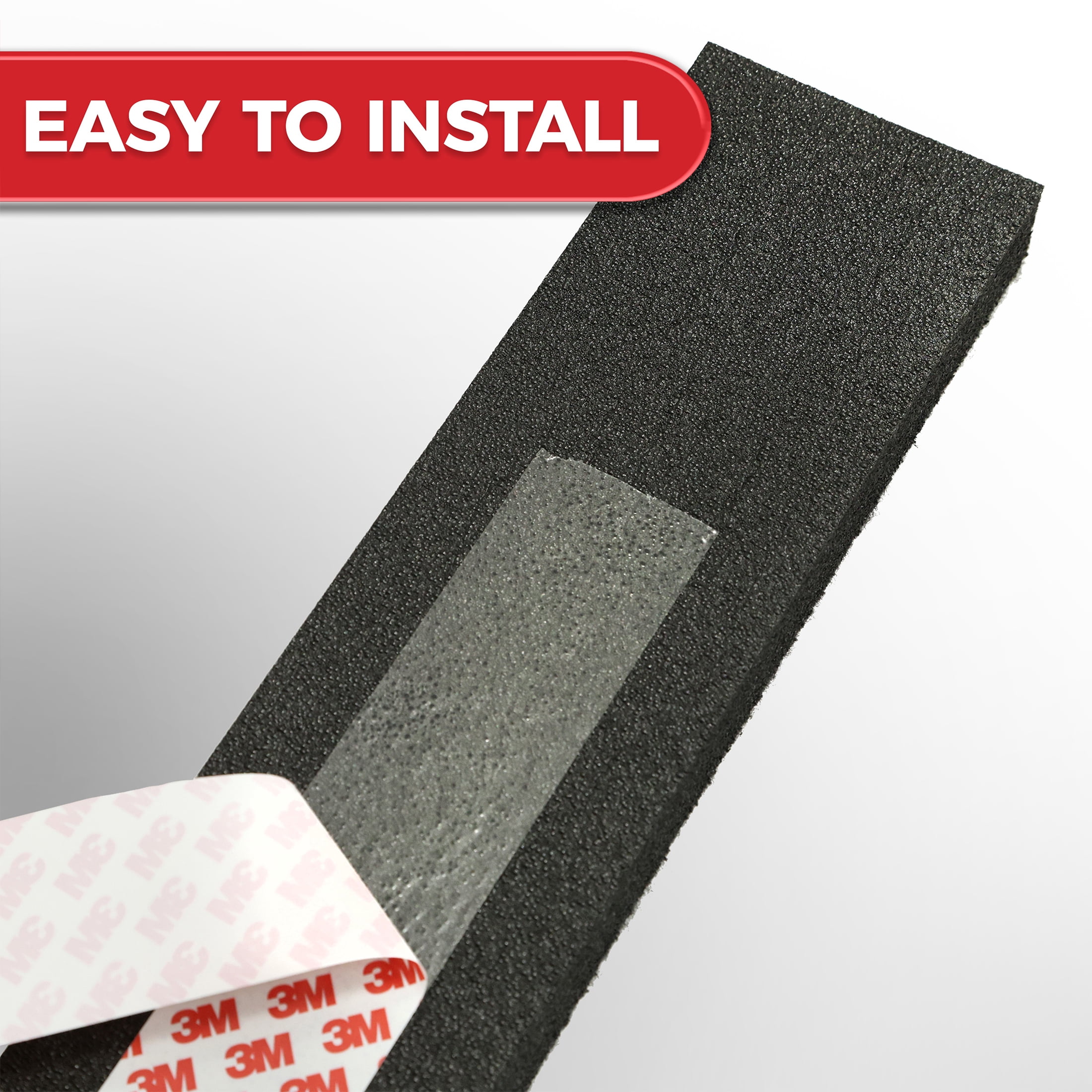 G-Floor Garage Wall Car Door Protector with Adhesive Strip 1.375" Thick Charcoal 2 Pack 36" x 4"