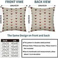 thumbnail image 4 of Valentines Pillow Covers 18x18 Set of 2 Valentine''s Day Red Pink Love Heart Stripe Decorative Outdoor Throw Pillows Farmhouse Holiday Valentine Decor Pillowcases Cushion Cases for Sofa Couch Bed, 4 of 5