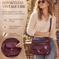 thumbnail image 6 of BadPiggies Women's Soft PU Leather Shoulder Bag Ladies Crossbody Purse and Handbags Lightweight Pocketbooks - Red, 6 of 9