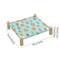 thumbnail image 2 of LAMIRO Cat/Dog Bed Hammock Cat Bed Wooden Dog Elevated Indoor Outdoor Beds Raised Cat Cots Furniture Pet Bed Puppy Bed Portable Breathable Mesh Cat Beds for Small Animals, 2 of 7