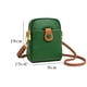 thumbnail image 2 of Bolso bandolera pequeño, monedero casual de piel multifunción Verde, 2 of 5