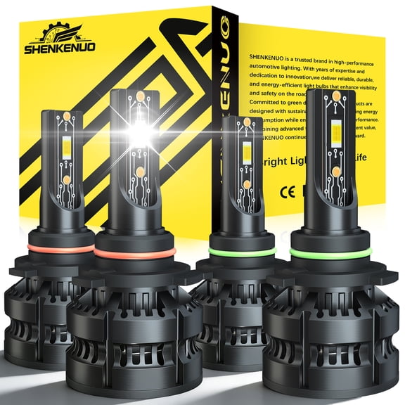 9005 9006 High/Low Beam For Freightliner M2 100 106 112 LED Headlight Bulbs 4pcs