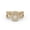10K Yellow Gold, variant on Twisted Shank Double Halo Bridal Set Ring for Women, 1.10ctw Emerald Cut Lab Grown Diamond Engagement Wedding Ring 14K White Gold Over Sterling Silver F-G, VS-SI Quality Ring Size-9