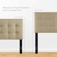 thumbnail image 3 of Tufted Headboard, Queen, Beige, Fabric, Hotel Bedroom, Modern Contemporary, HB38015, 3 of 8