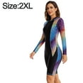thumbnail image 2 of Women Long Sleeve Rash Guard UPF 50+ UV Sun Protection Front Swimsuit Shirt Printed Surfing Shirt Top, 2 of 6