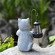 thumbnail image 5 of Estatua de jardín de gato con linterna solar,estatua de decoración de jardín para patio,regalo para jardín,mamá,abuela,arte de jardín,lindo gato con mariposa,luz solar al aire libre,figuras de jardín, 5 of 5