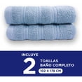 thumbnail image 2 of Toalla Baño Completo Gris 2 piezas 100% Algodon premium102x178 - Hokins, 2 of 7