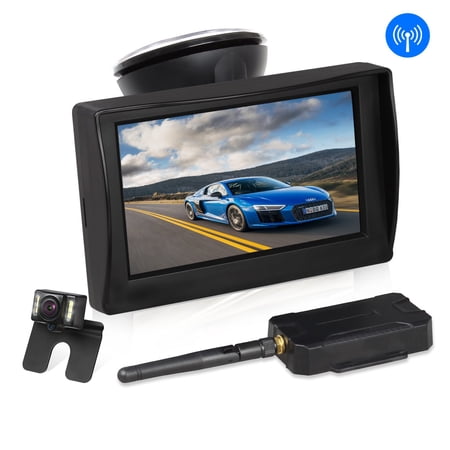 AUTO-VOX M1W Wireless Backup Camera Monitor Kit 6 LEDs Super Night Vision
