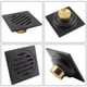 thumbnail image 3 of 3.84" Square Shower Drain, Stainless Steel Floor Drain with Removable Cover Grate and Hair Strainer, Prevent Odor from Entering , Matte Black, 3 of 5