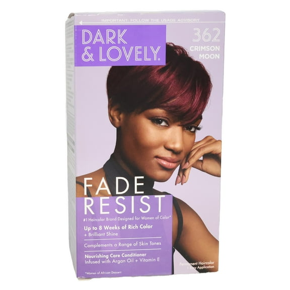 Dark And Lovely Fade Resist Hair Color, Crimson Moon, 362, Pack of 1
