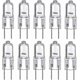 thumbnail image 1 of 10 Pack G6.35 Halogen Bulbs, 12V 35W Warm White 2700K for Chandeliers, Track Lighting, Landscape Fixtures, Desk Lamps, 1 of 5