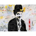 thumbnail image 4 of Stephen Chambers 18x15 White Modern Wood Framed Wall Art Titled - Charlie Chaplin 5, 4 of 6