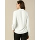 thumbnail image 5 of Blusa Elegante de Oficina Allegra K para mujer Camisa Plisada con cuello de Lazo y Manga Larga Blanco S, 5 of 6