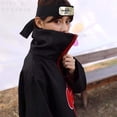 thumbnail image 4 of Capa de Akatsuki Itachi para niños, capa de Naruto, bata de Akatsuki, disfraz de Cosplay de Halloween con anillo para la cabeza Adepaton WMCH-36, 4 of 5