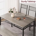 thumbnail image 4 of GAOMON Dining Table Set for 4, 47.2" Rectangular Kitchen Table with 2 Chairs & Storage Bench, Space-Saving Dining Set for Small Spaces & Apartments, 4 of 8