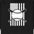 thumbnail image 3 of Instant Message - Baseball Flag - Men's Crew Neck Fleece Pullover, 3 of 6