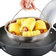 thumbnail image 1 of Colaxi Stainless Steel Steamer Basket with Handle Steam Seafood Potatoes Steam Tools 24cm, 1 of 8